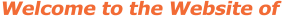 Welcome to the Website of